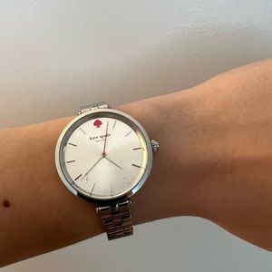 Kate Spade Silver Watch with White Dial